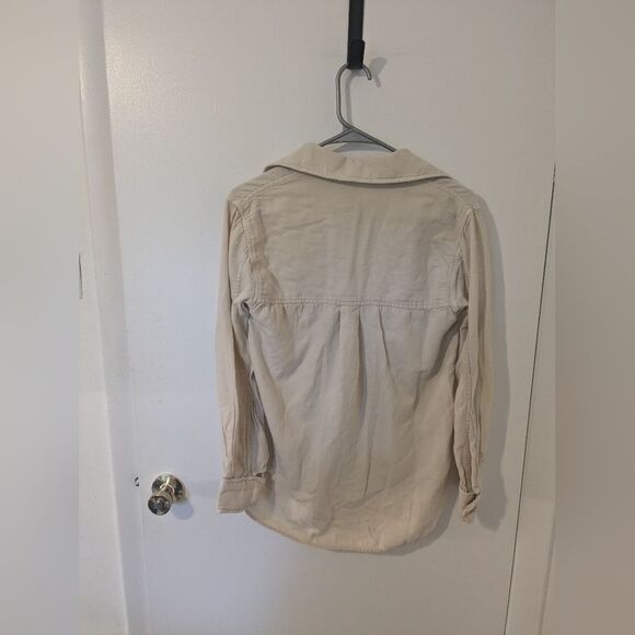 MSRP $328 Zadig & Voltaire Twill Beige Button Down Shirt Size XS - Picture 8 of 10